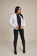 Women's BB Leather Jacket [White]