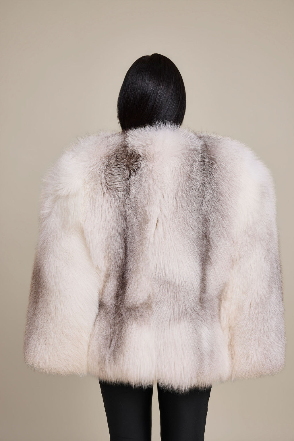 Women's Krissy Fox Fur Poncho [Arctic]
