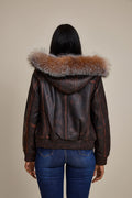 Women's BB Jacket With Premium Fox Fur Hood [Copper]
