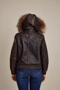 Women's BB Jacket With Premium Fox Fur Hood [Copper]