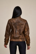 Women's BB Leather Jacket [Antique Brown]