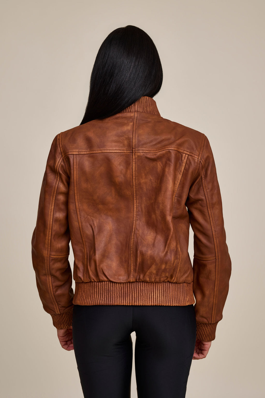 Women's BB Leather Jacket [Caramel Crunch]
