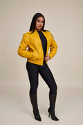 Women's BB Leather Jacket [Yellow]