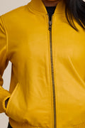 Women's BB Leather Jacket [Yellow]
