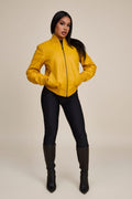 Women's BB Leather Jacket [Yellow]