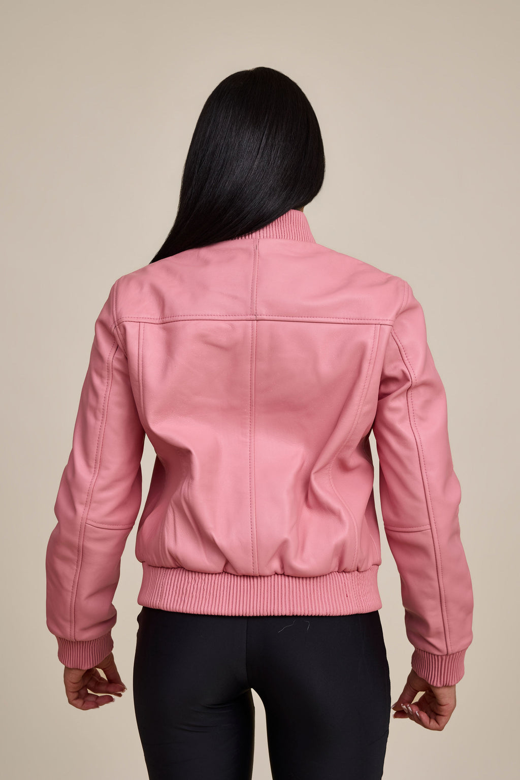 Women's BB Leather Jacket [Pink]
