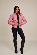 Women's BB Leather Jacket [Pink]