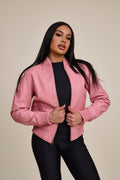 Women's BB Leather Jacket [Pink]