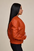 Women's BB Leather Jacket [Orange]