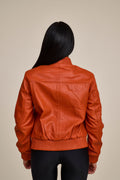 Women's BB Leather Jacket [Orange]
