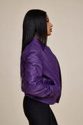 Women's BB Leather Jacket [Purple]