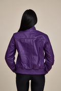 Women's BB Leather Jacket [Purple]