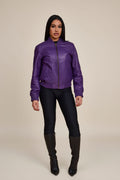 Women's BB Leather Jacket [Purple]