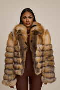 Women's Kelly 2 in 1 Fox Jacket & Vest [Gold]