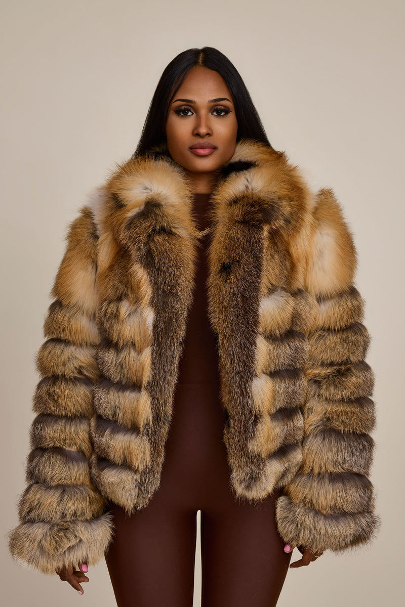 Women's Kelly 2 in 1 Fox Jacket & Vest [Gold]