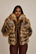 Women's Kelly 2 in 1 Fox Jacket & Vest [Gold]