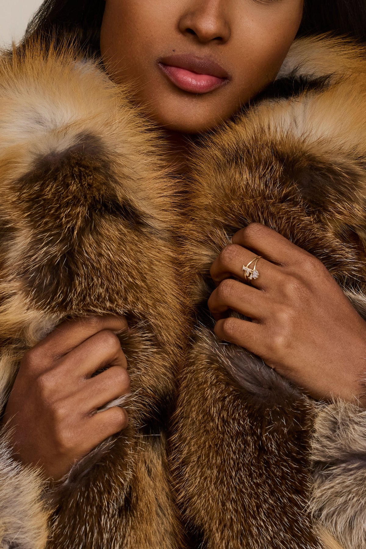 Women's Kelly 2 in 1 Fox Jacket & Vest [Gold]