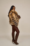 Women's Kelly 2 in 1 Fox Jacket & Vest [Gold]