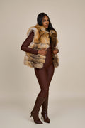 Women's Kelly 2 in 1 Fox Jacket & Vest [Gold]
