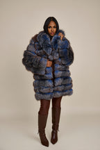 Women's Ashley Convertible Fox Coat [Blue Frost]