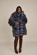 Women's Ashley Convertible Fox Coat [Blue Frost]