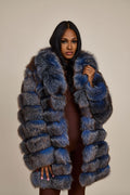 Women's Ashley Convertible Fox Coat [Blue Frost]