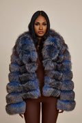 Women's Ashley Convertible Fox Coat [Blue Frost]
