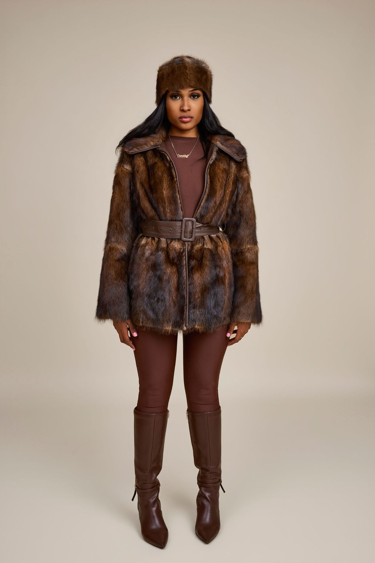 Women's Peggy Mink Coat [Natural]