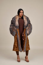 Women's Harper Mink And Fox Coat [Whiskey/Crystal]