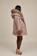 Women's Josie Convertible Cashmere Jacket With Fox [Nude Color]