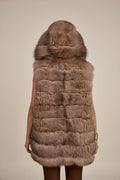 Women's Josie Convertible Cashmere Jacket With Fox [Nude Color]