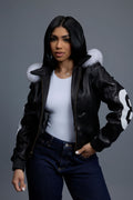 Women’s 8 Ball Jacket With Premium Fox Fur Hood