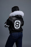 Women’s 8 Ball Jacket With Premium Fox Fur Hood