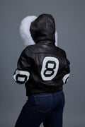 Women’s 8 Ball Jacket With Premium Fox Fur Hood