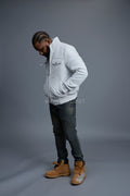 Men's Franklin Quilted Leather Bomber Jacket [White]