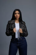 Women's Slim-Fit Classic Crop Biker [Copper]