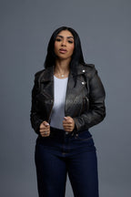 Women's Slim-Fit Classic Crop Biker [Copper]