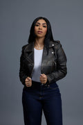 Women's Slim-Fit Classic Crop Biker [Copper]