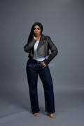 Women's Slim-Fit Classic Crop Biker [Copper]