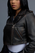 Women's Slim-Fit Classic Crop Biker [Copper]