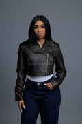 Women's Slim-Fit Classic Crop Biker [Copper]
