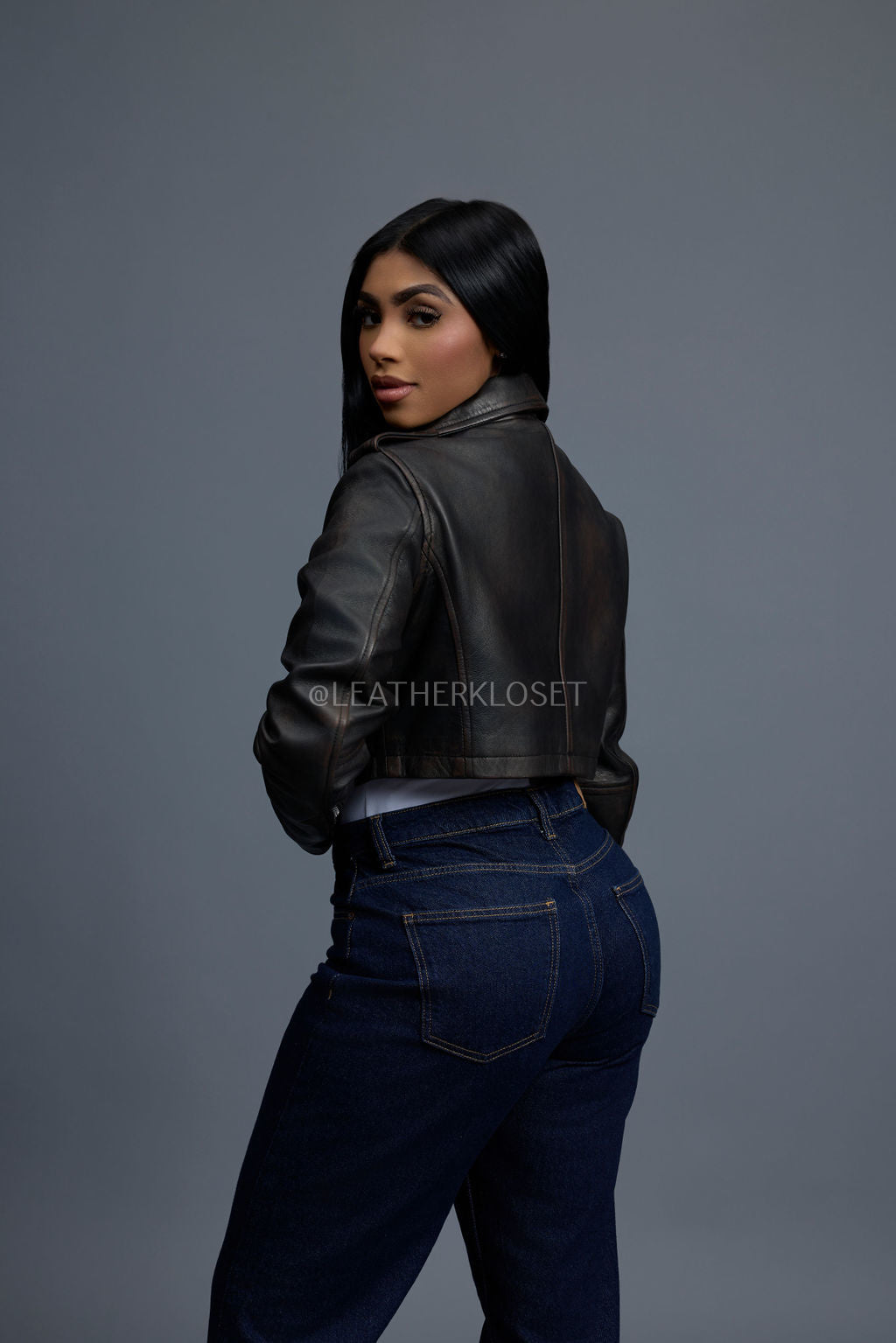 Women's Slim-Fit Classic Crop Biker [Copper]
