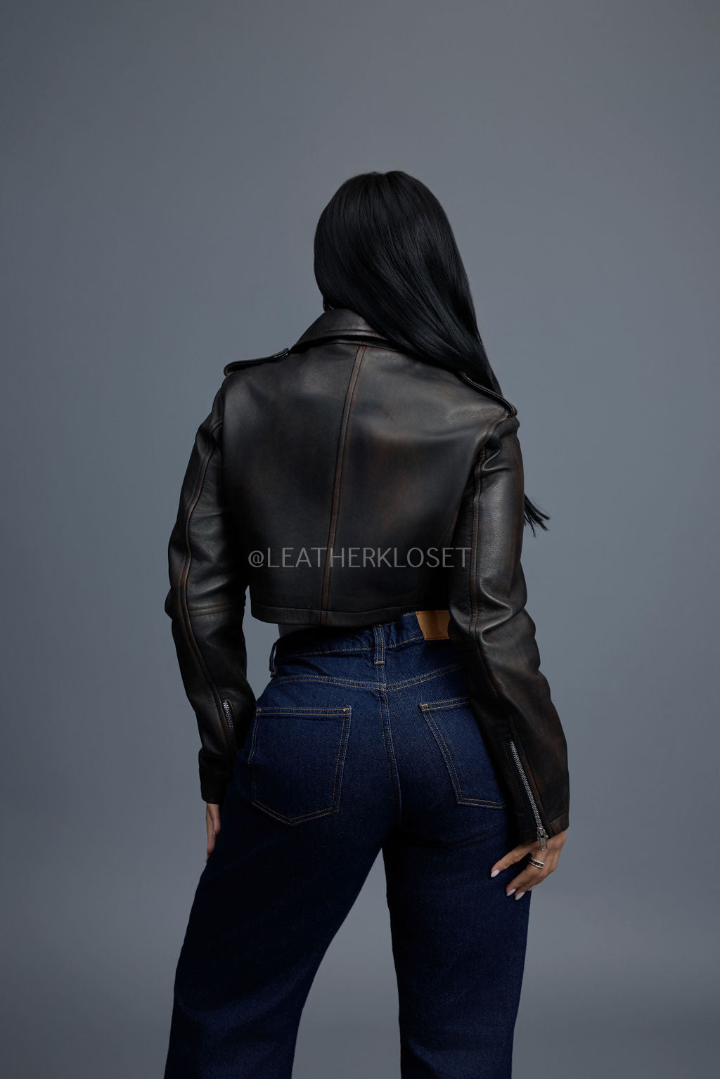 Women's Slim-Fit Classic Crop Biker [Copper]