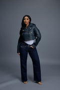 Women's Slim-Fit Classic Crop Biker [Navy]