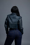 Women's Slim-Fit Classic Crop Biker [Navy]