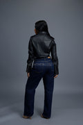 Women's Slim-Fit Classic Crop Biker [Black]