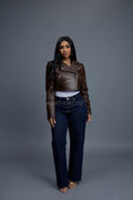 Women's Slim-Fit Classic Crop Biker [Chocolate]