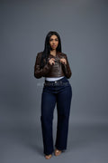 Women's Slim-Fit Classic Crop Biker [Chocolate]