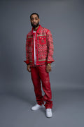 Men's Hand-Made Denim Jacket [Red]