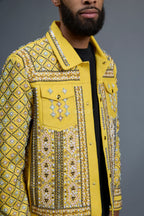 Men's Hand-Made Denim Jacket [Yellow]